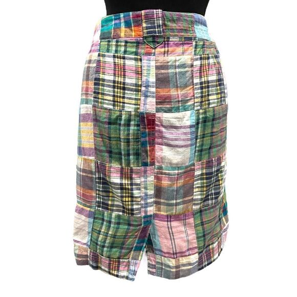𝅺morrissey Y? Patchwork Zip Front Plaid Mini Skirt Sz 14 - Picture 9 of 14